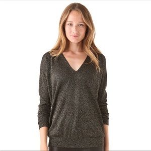 Diane Von Furstenberg‎ Ania Bis Metallic Shimmer Sweater